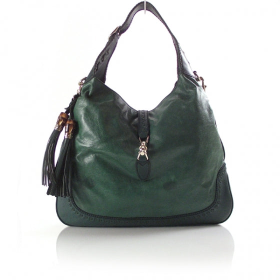 Gucci Leather New Jackie Green 1 of 12