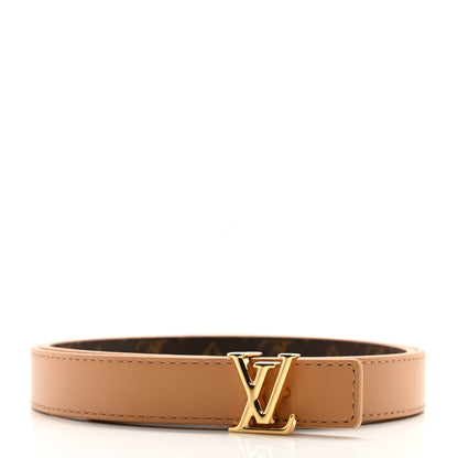 Louis Vuitton Calfskin Monogram 20mm LV Iconic Reversible Belt 75 30 Arizona Beige 2 of 9