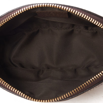 Gucci GG Supreme Monogram Textured Calfskin Web Medium Ophidia Cosmetic Case Beige Ebony New Acero 6 of 9