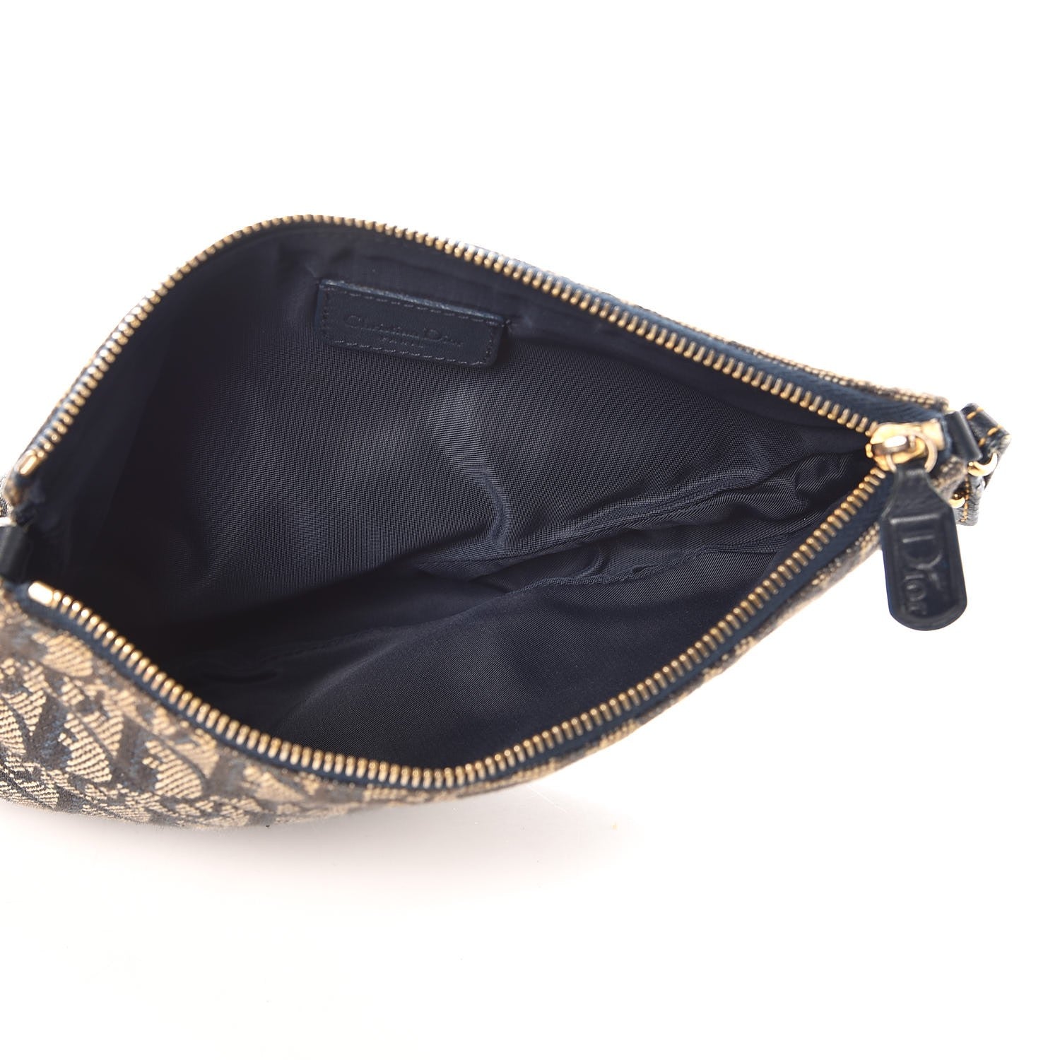 Christian Dior Monogram Mini Saddle Pochette Navy 5 of 9