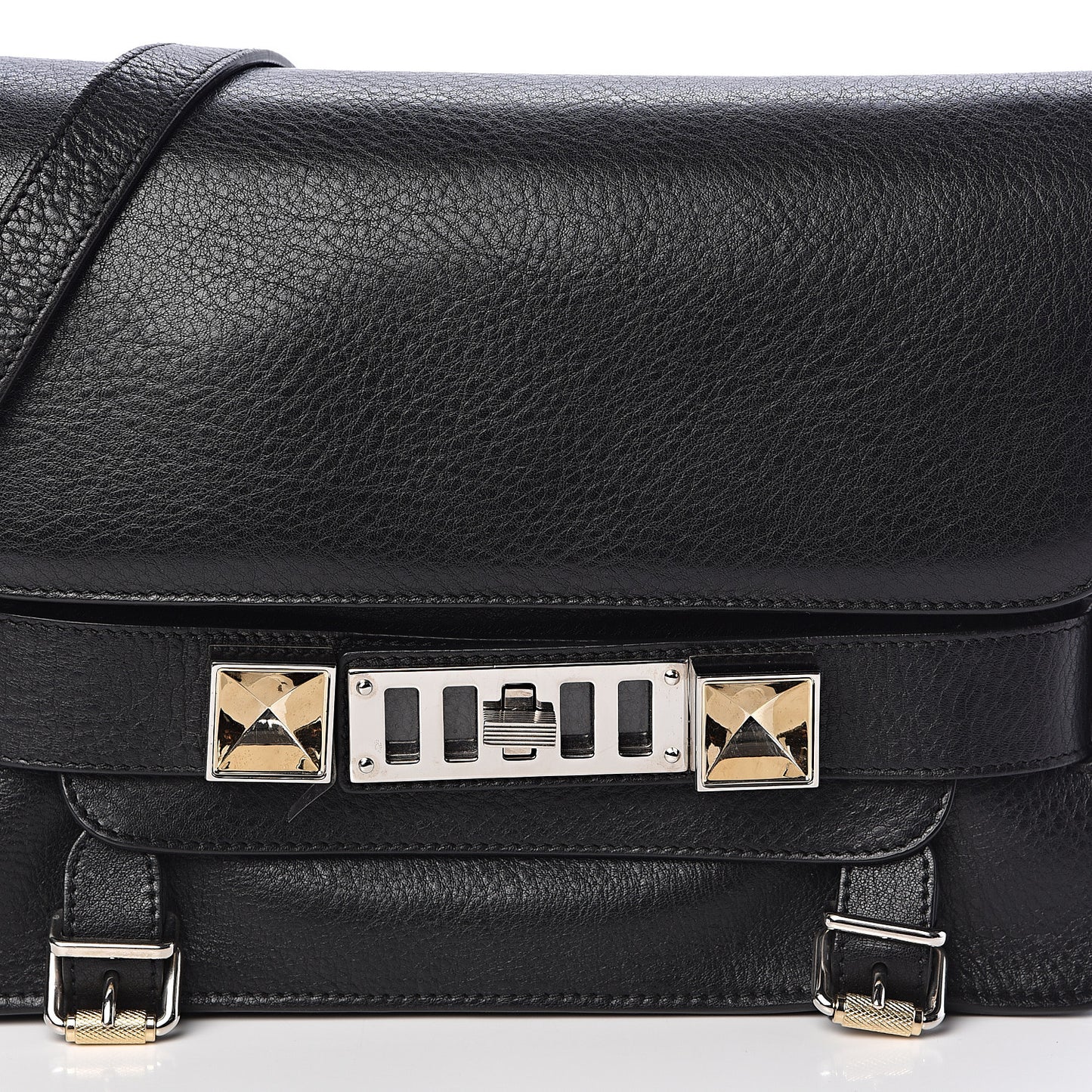Calfskin PS11 Classic Shoulder Bag Black
