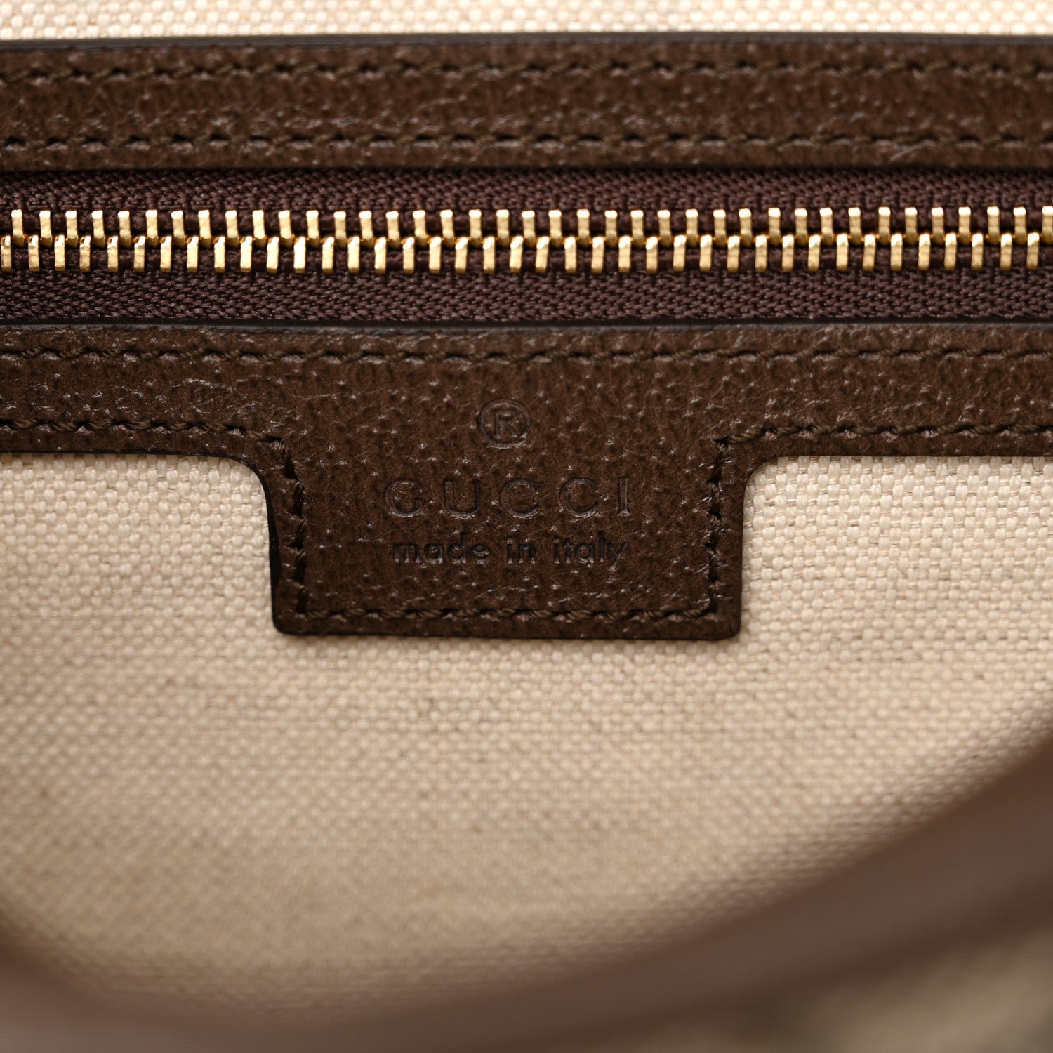 Gucci GG Supreme Monogram Textured Dollar Calfskin Web Studded Mini Ophidia Flap Shoulder Bag  Beige Ebony New Acero 5 of 9