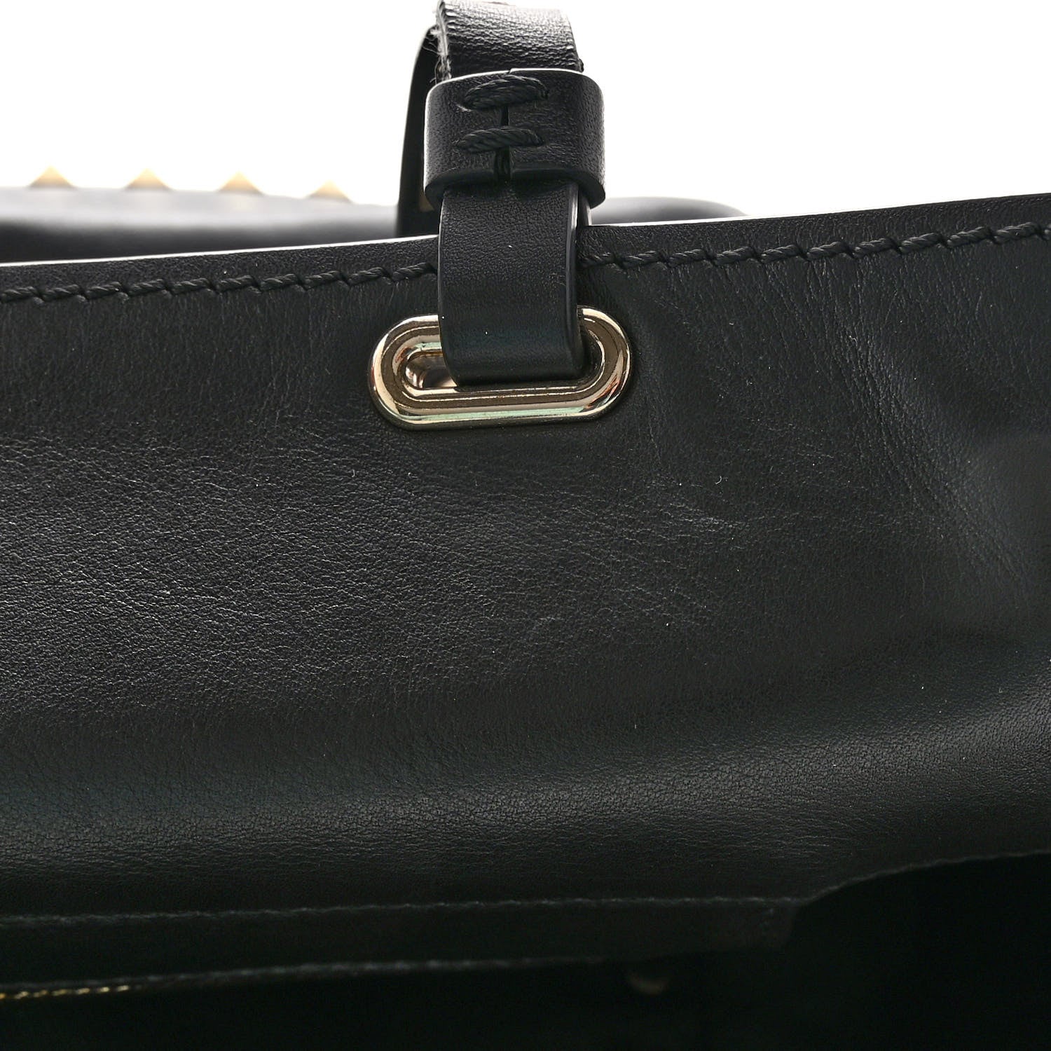 Valentino Garavani Vitello Medium Rockstud Tote Black 12 of 18