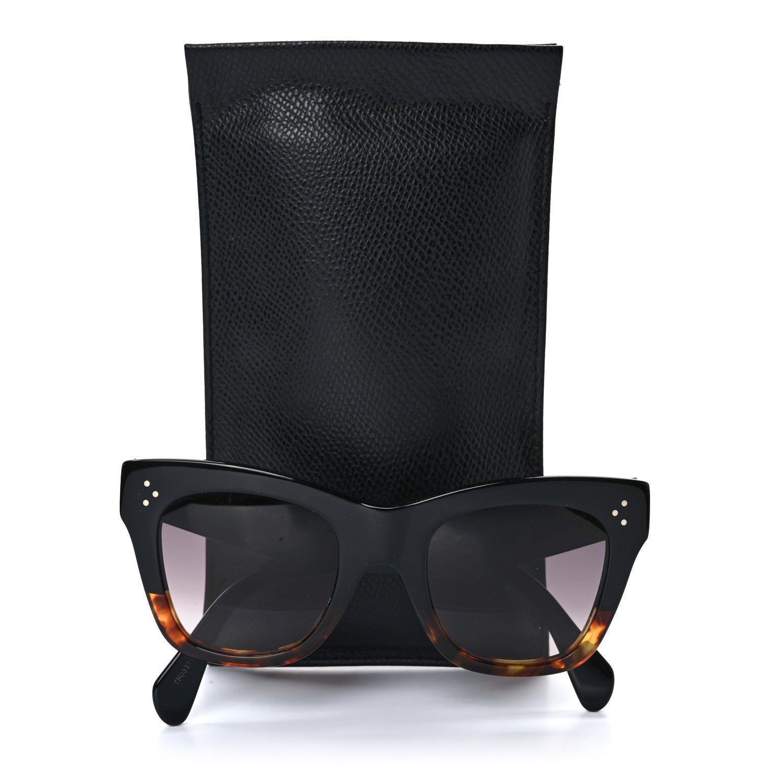 Celine Polarized Acetate Sunglasses CL4004IN Black Havana 7 of 7