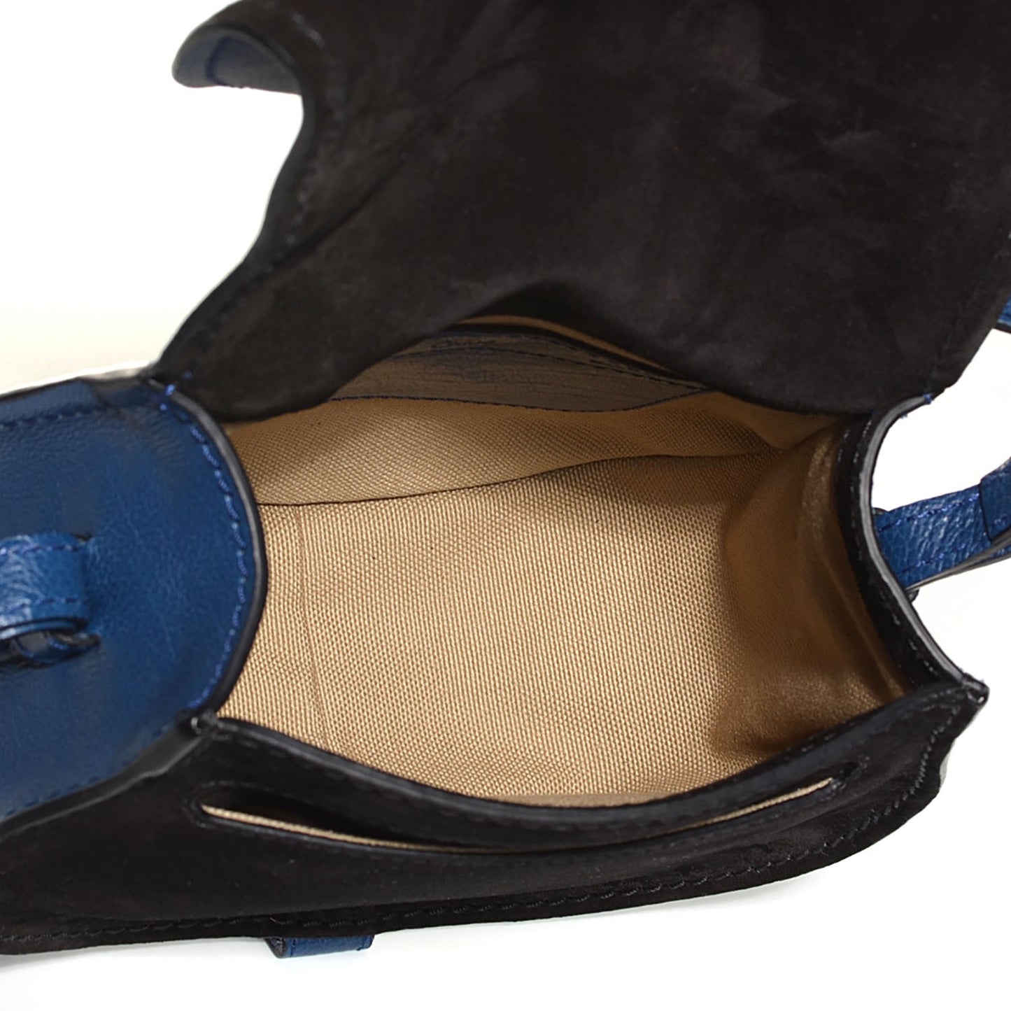 Calfskin Mini Marcie Nude Crossbody Bag Blue Velvet