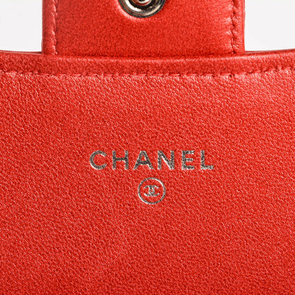 Chanel Lizard Wallet With Removable Chain Red 6 of 8