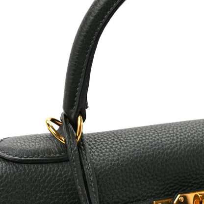 Hermes Togo Kelly Retourne 28 Vert Fonce 14 of 16
