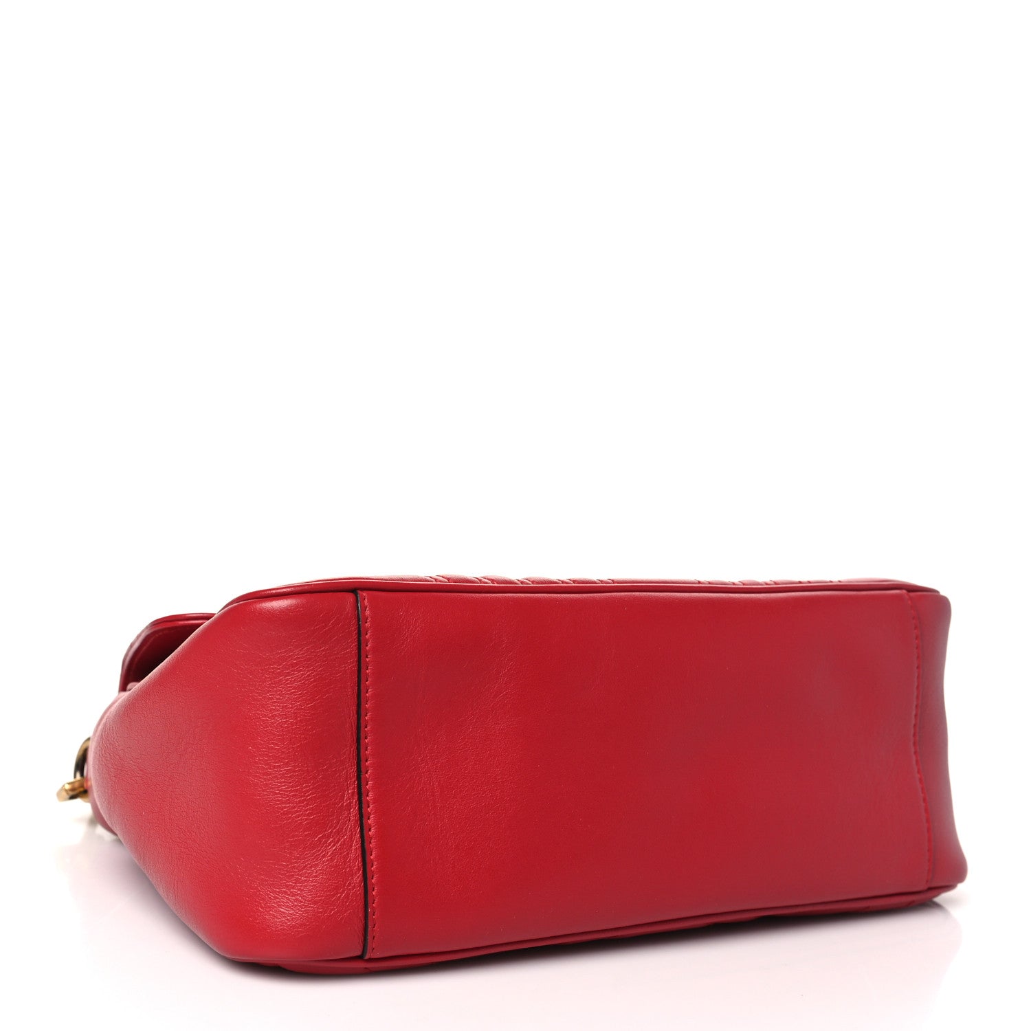 Gucci Calfskin Matelasse Small GG Marmont Top Handle Shoulder Bag Hibiscus Red 4 of 10