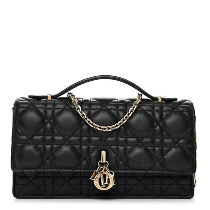 Christian Dior Lambskin Cannage Mini My Dior Bag Black 1 of 10