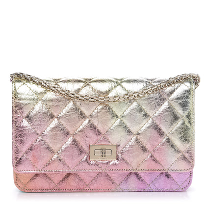 Chanel Metallic Goatskin Quilted 2.55 Reissue Wallet on Chain WOC Multicolor 1 of 8