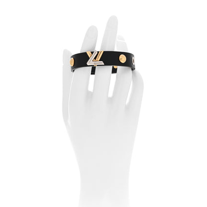 Louis Vuitton Calfskin Twist Bracelet 17 Black 2 of 8