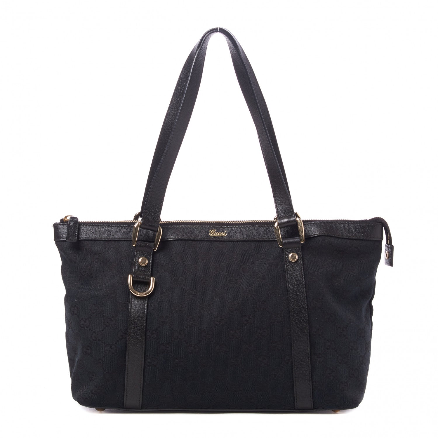 Gucci Monogram Medium Abbey Tote Black 1 of 9