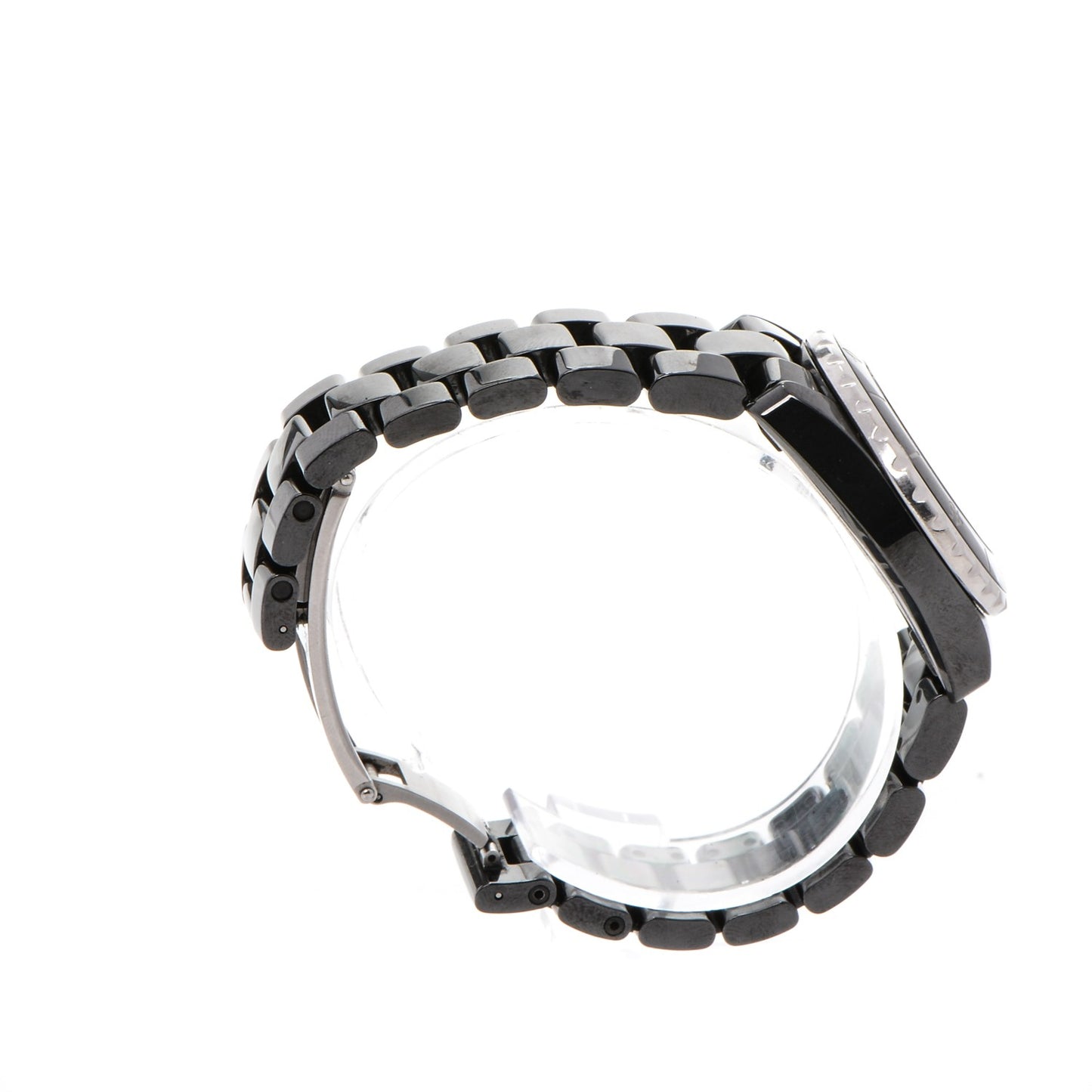 Stainless Steel Ceramic Diamond 33mm J12 Quartz Watch Black