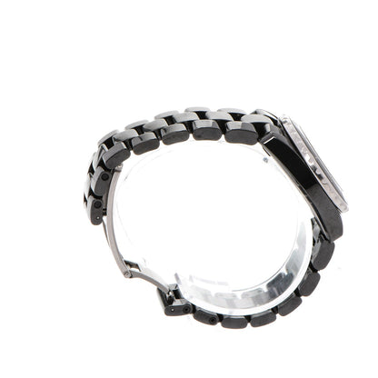 Chanel Stainless Steel Ceramic Diamond 33mm J12 Quartz Watch Black 5 of 8