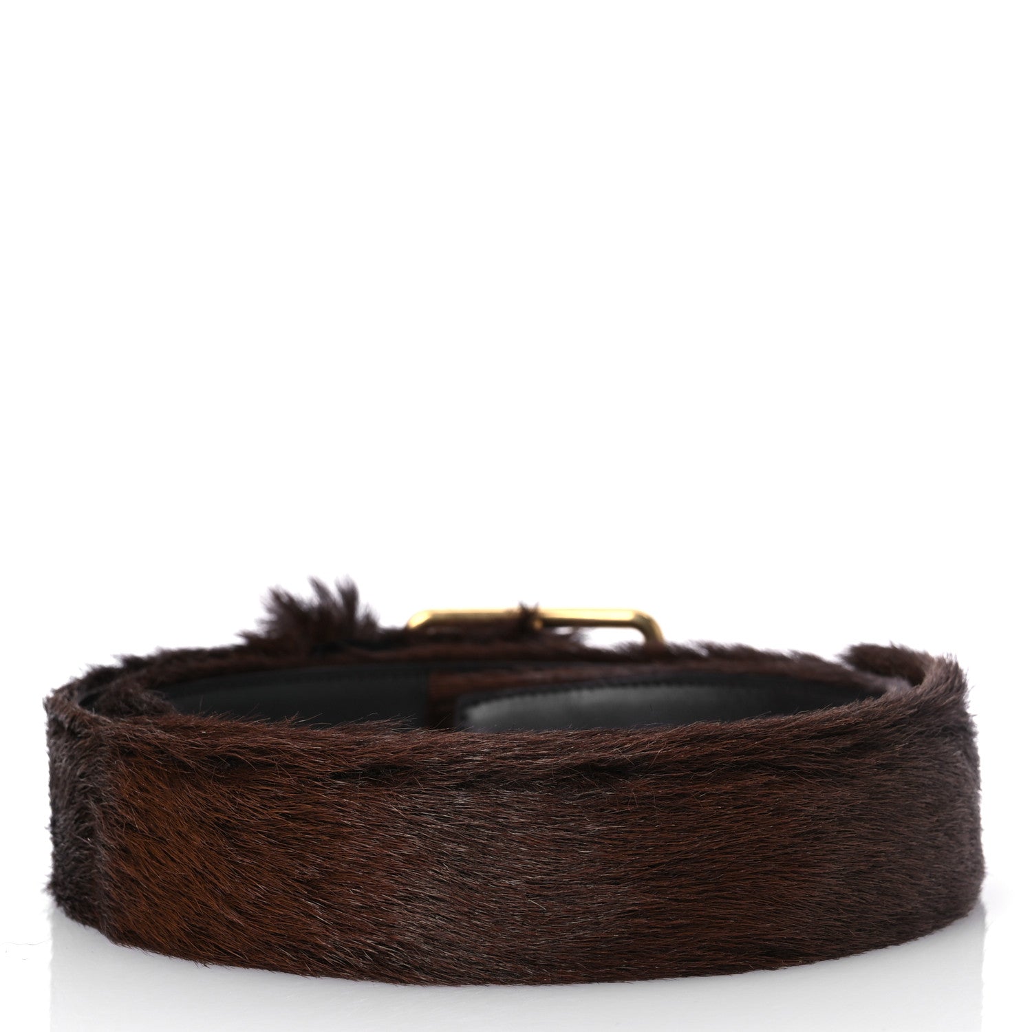 Prada Cavallino Calf Hair Belt 90 36 Cacao 2 of 8
