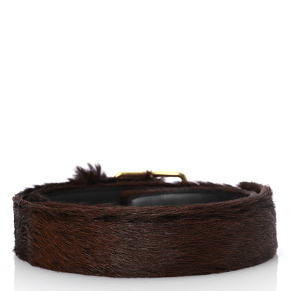 Prada Cavallino Calf Hair Belt 90 36 Cacao 2 of 8