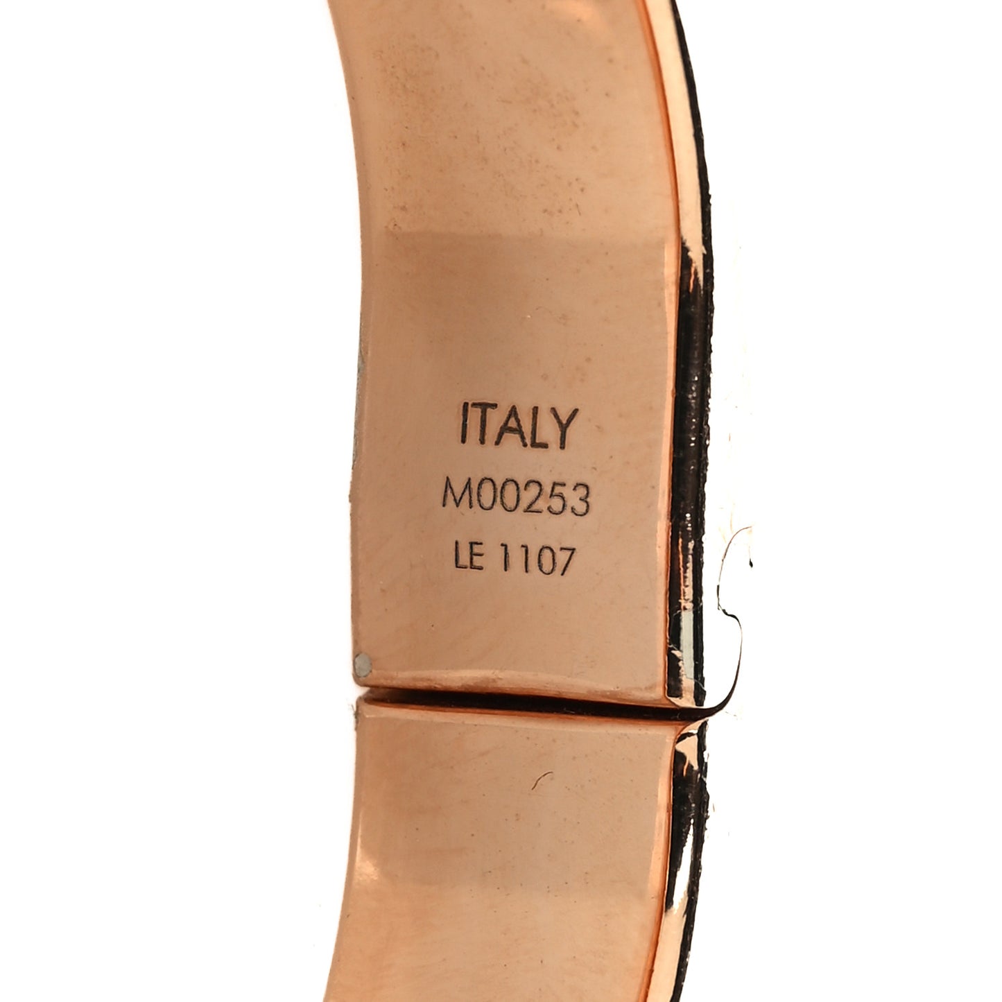 Brass Monogram Nanogram Cuff S Pink Gold