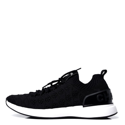 Chanel Mixed Fibers Quilted Womens CC Sneakers 39 Black 1 of 6