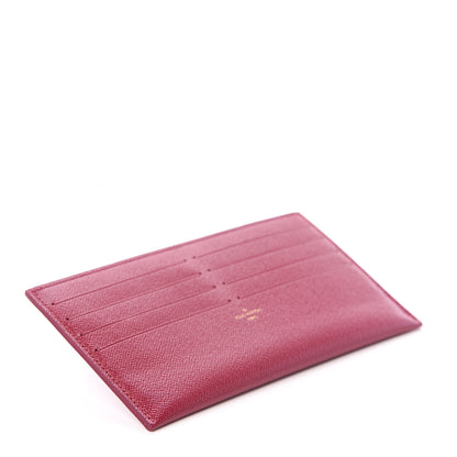 Louis Vuitton Calfskin Felicie Card Holder Insert Fuchsia 3 of 5