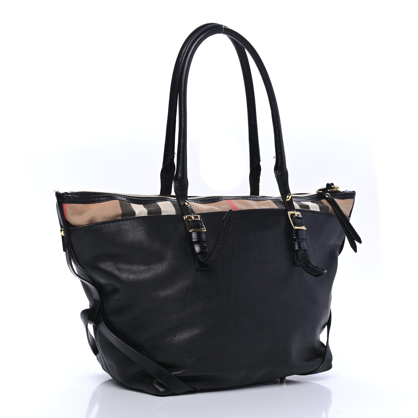 Calfskin House Check Small Salisbury Tote Black