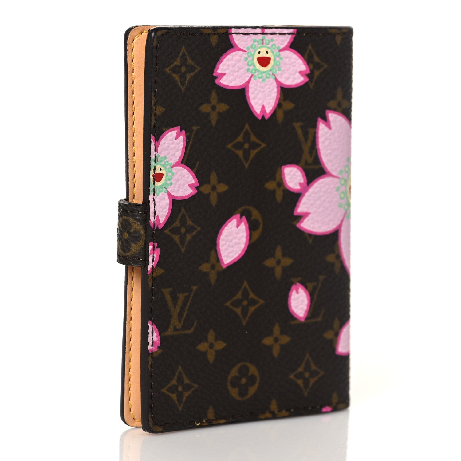 Louis Vuitton Monogram Cherry Blossom Carnet de Bal Mini Agenda Cover Brown 3 of 8