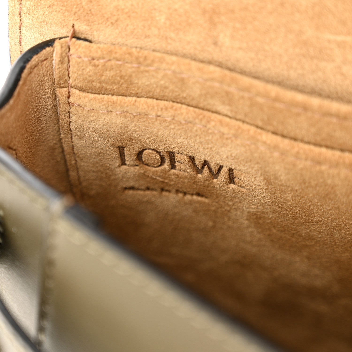 Loewe Calfskin Jacquard Mini Gate Dual Bag Autumn Green 6 of 10
