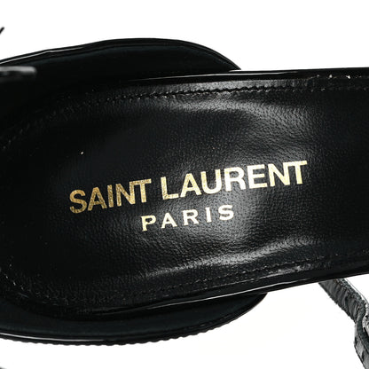 Saint Laurent Patent Calfskin Opyum 110 Sandals 41 Black Gold 8 of 12