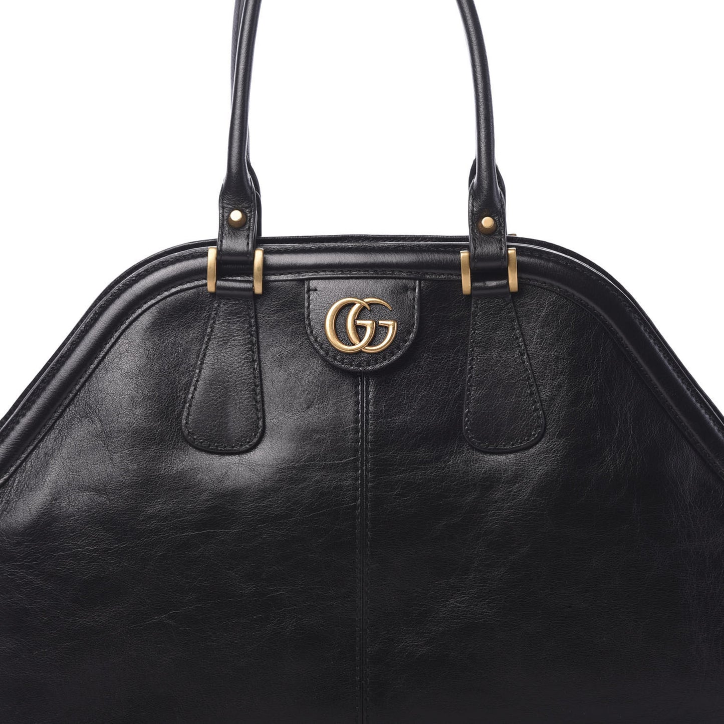 Calfskin Large Re(Belle) Top Handle Bag Black