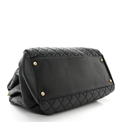 Chanel Lambskin Quilted Large Just Mademoiselle Bowling Bag Black 4 of 12