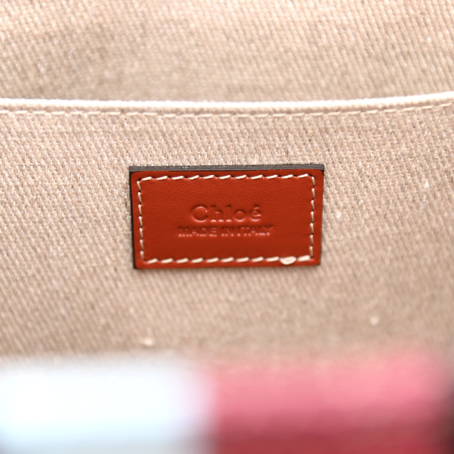 Cotton Calfskin Large Woody Striped Tote Multicolor