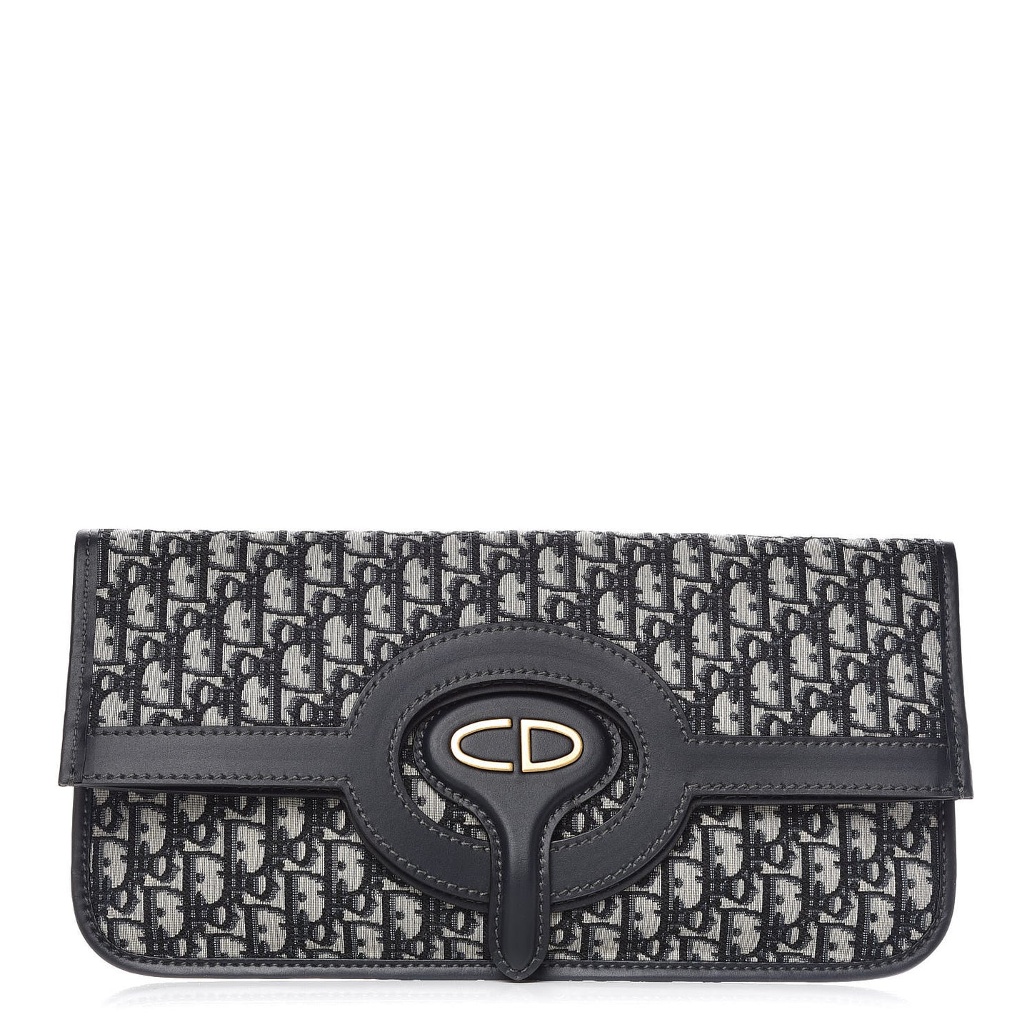 Oblique Fold Over Clutch Blue