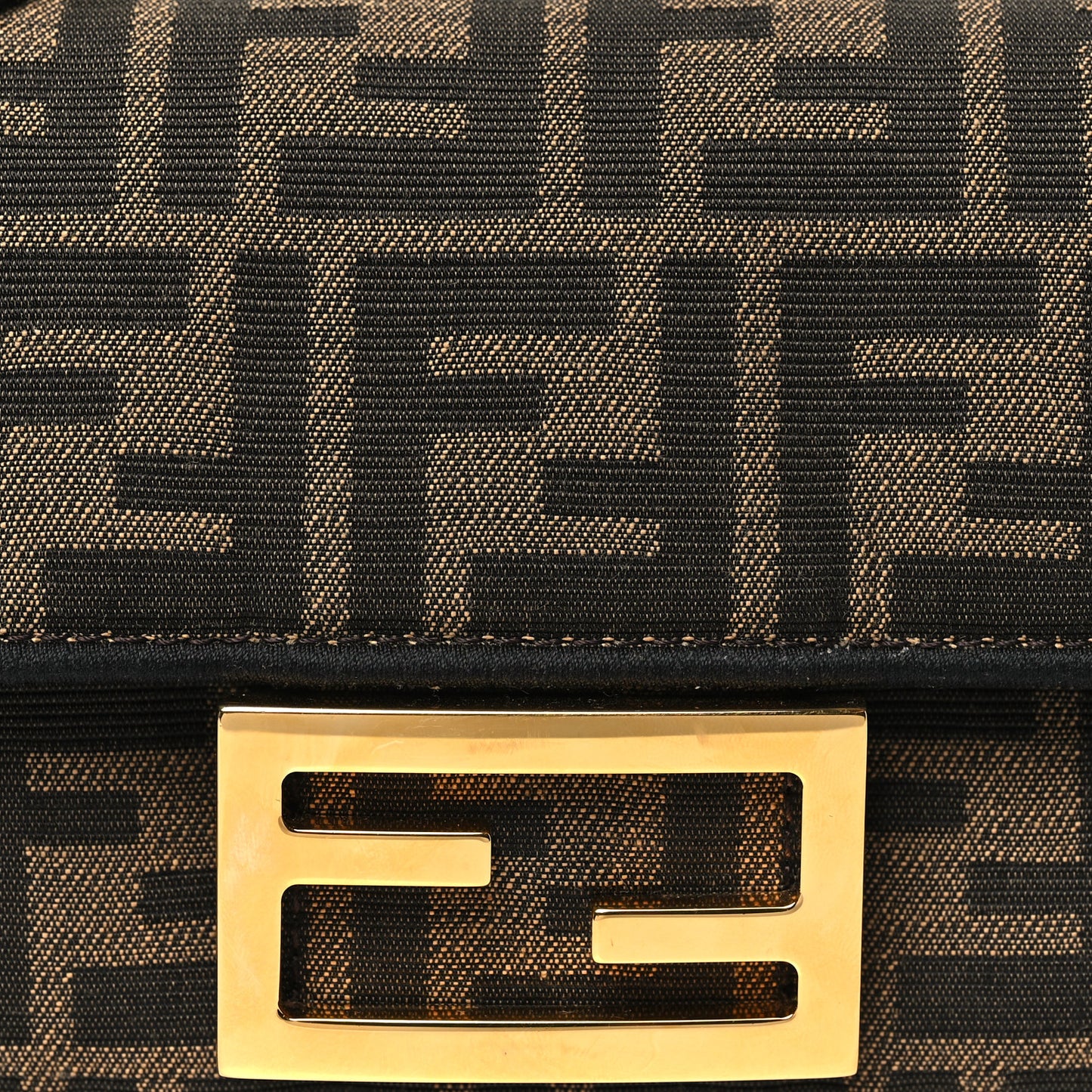Fabric Jacquard FF 1974 Mini Baguette Tobacco Moro Black