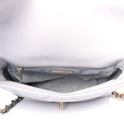 Chanel Lambskin Quilted Medium Chanel 19 Flap Grey 4 of 4