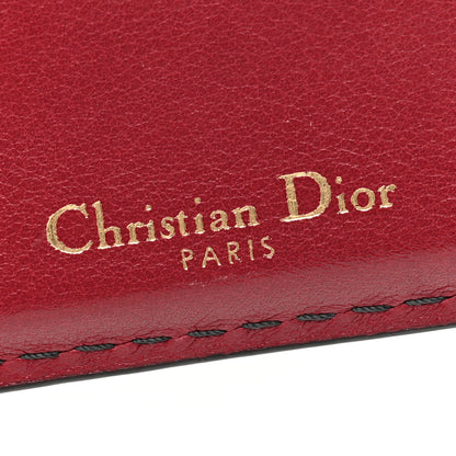 Christian Dior Calfskin D-Fence Card Holder Red 6 of 8