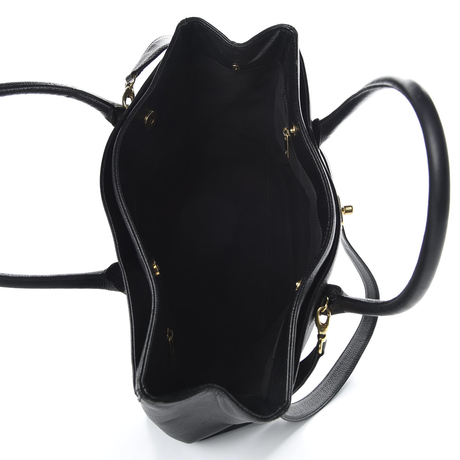 Chanel Calfskin Cerf Executive Shopper Tote Black 5 of 12