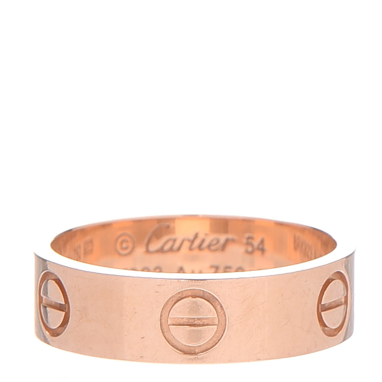 18K Pink Gold 5.5mm LOVE Ring 54 6.75