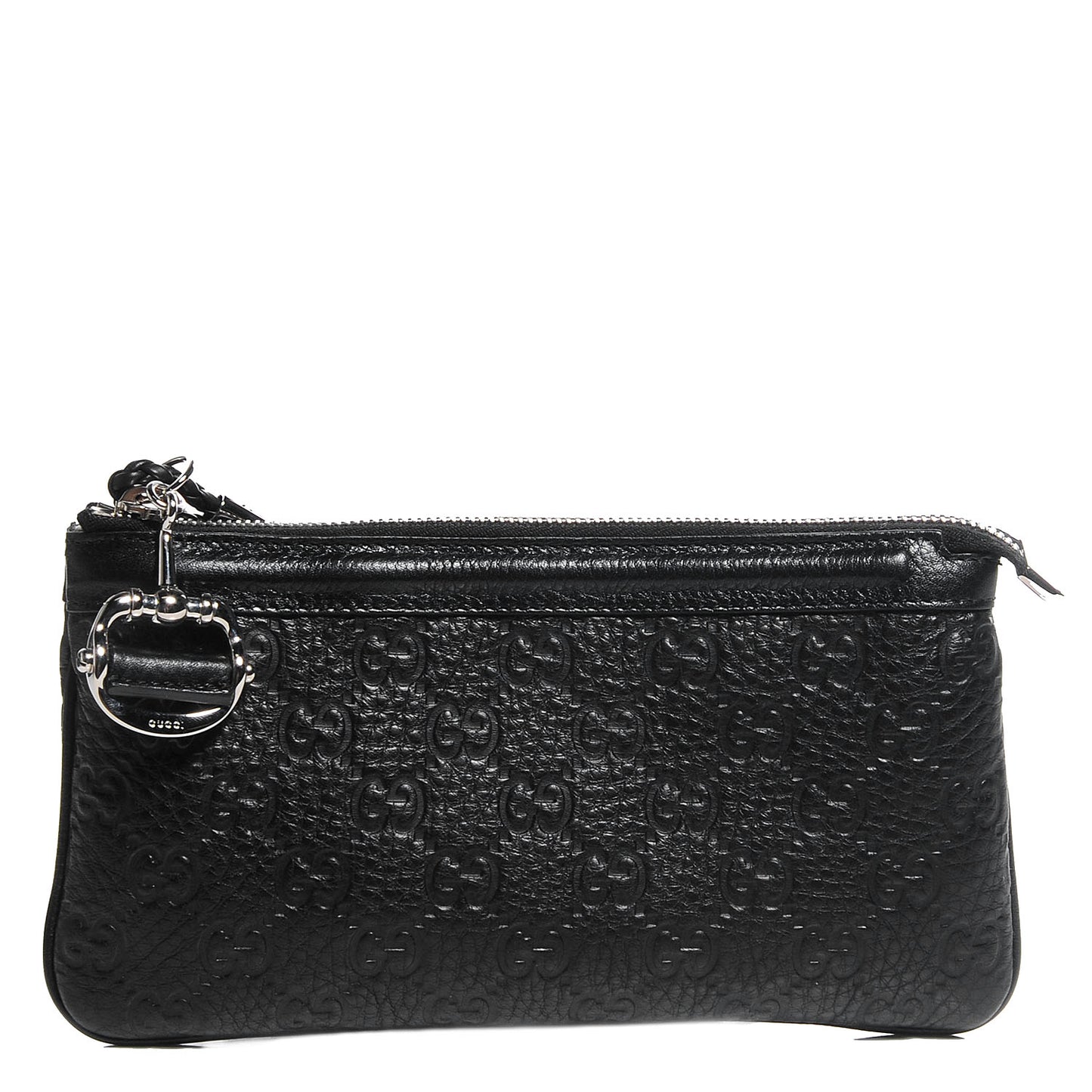Guccissima Horsebit Detail Wristlet Black