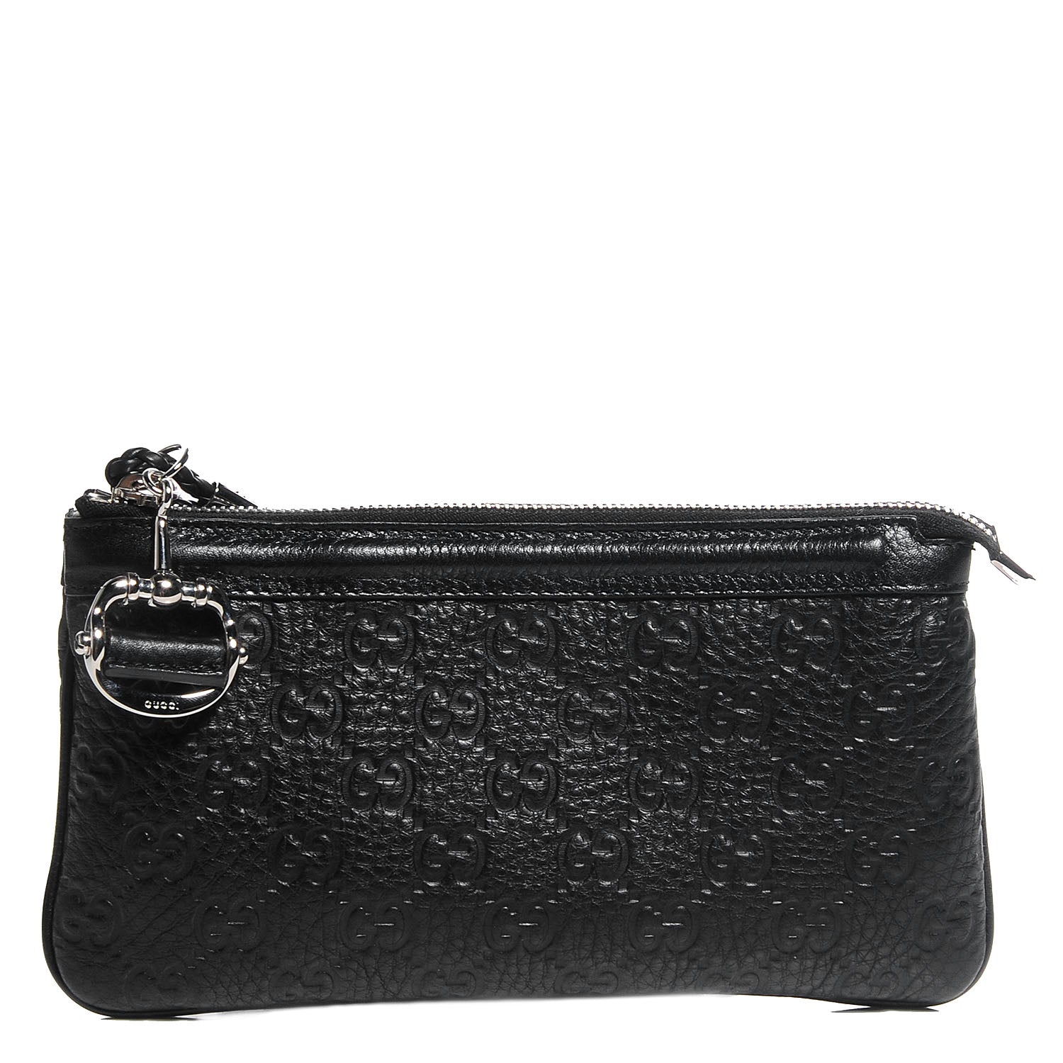 Gucci Guccissima Horsebit Detail Wristlet Black 1 of 8