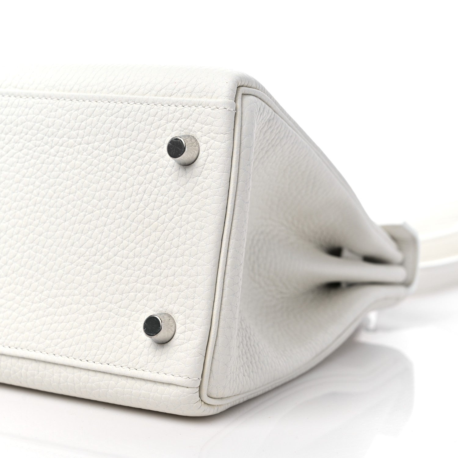 Hermes Taurillon Clemence Kelly Retourne 28 New White 9 of 10