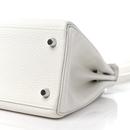 Hermes Taurillon Clemence Kelly Retourne 28 New White 9 of 10