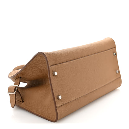 The Row Matte Grained Calfskin Margaux Shoulder 12 Sandpit 4 of 11
