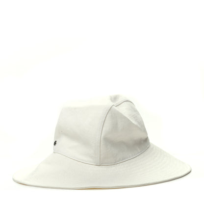 Hermes Linen Colette Hat 56 Warm White 1 of 5
