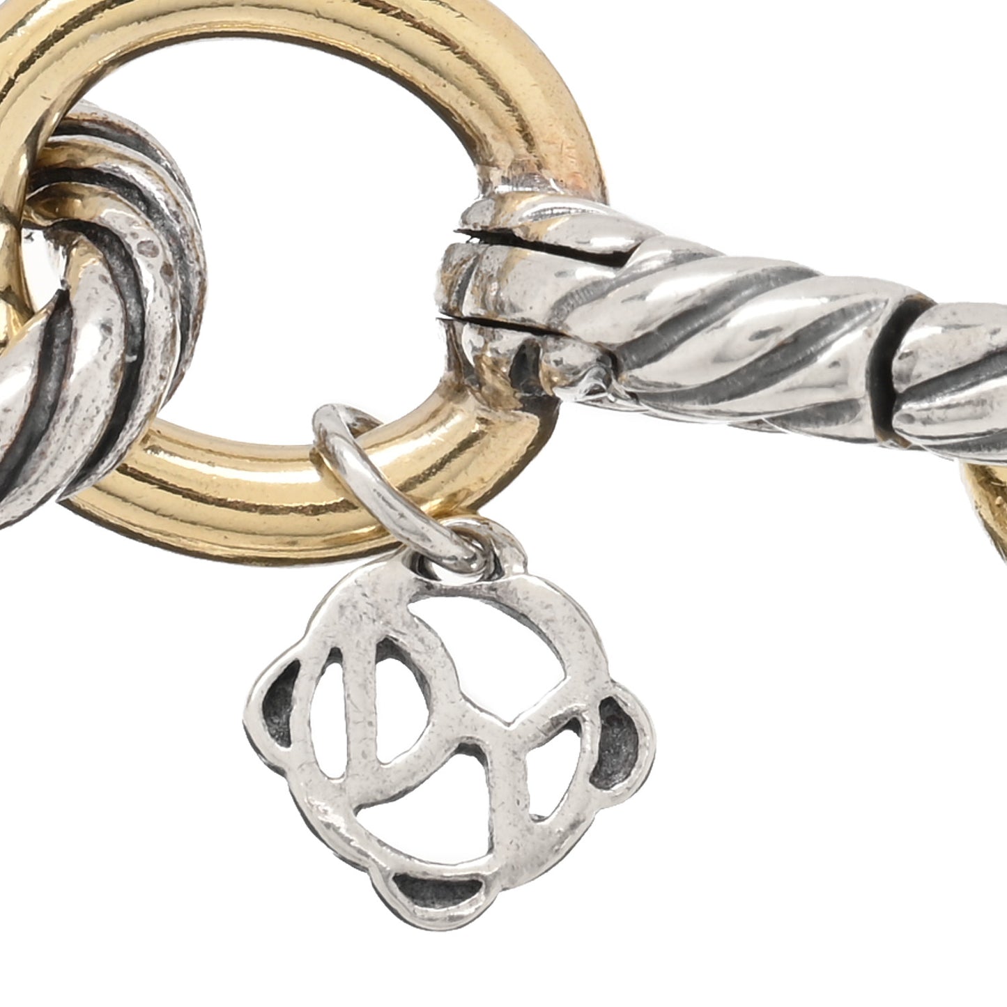Sterling Silver 18K Yellow Gold 12mm Medium Oval Link Bracelet