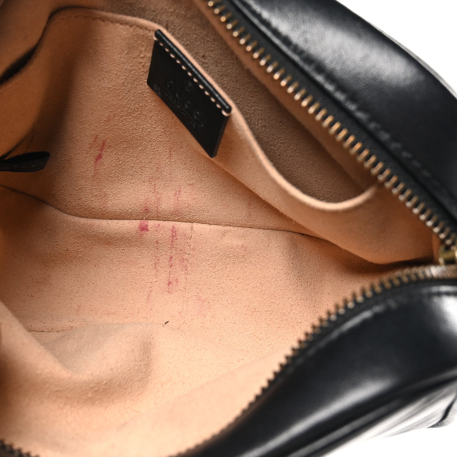 Gucci Calfskin Matelasse Mini GG Marmont Chain Shoulder Bag Black 5 of 11