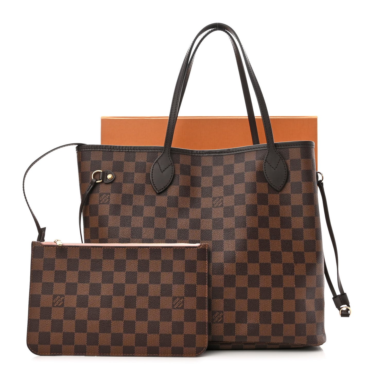 Damier Ebene Neo Neverfull MM Rose Ballerine