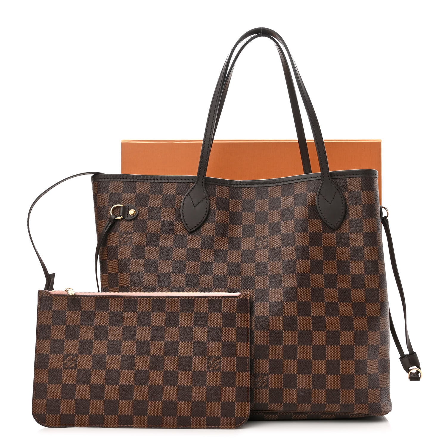 Louis Vuitton Damier Ebene Neo Neverfull MM Rose Ballerine 12 of 12