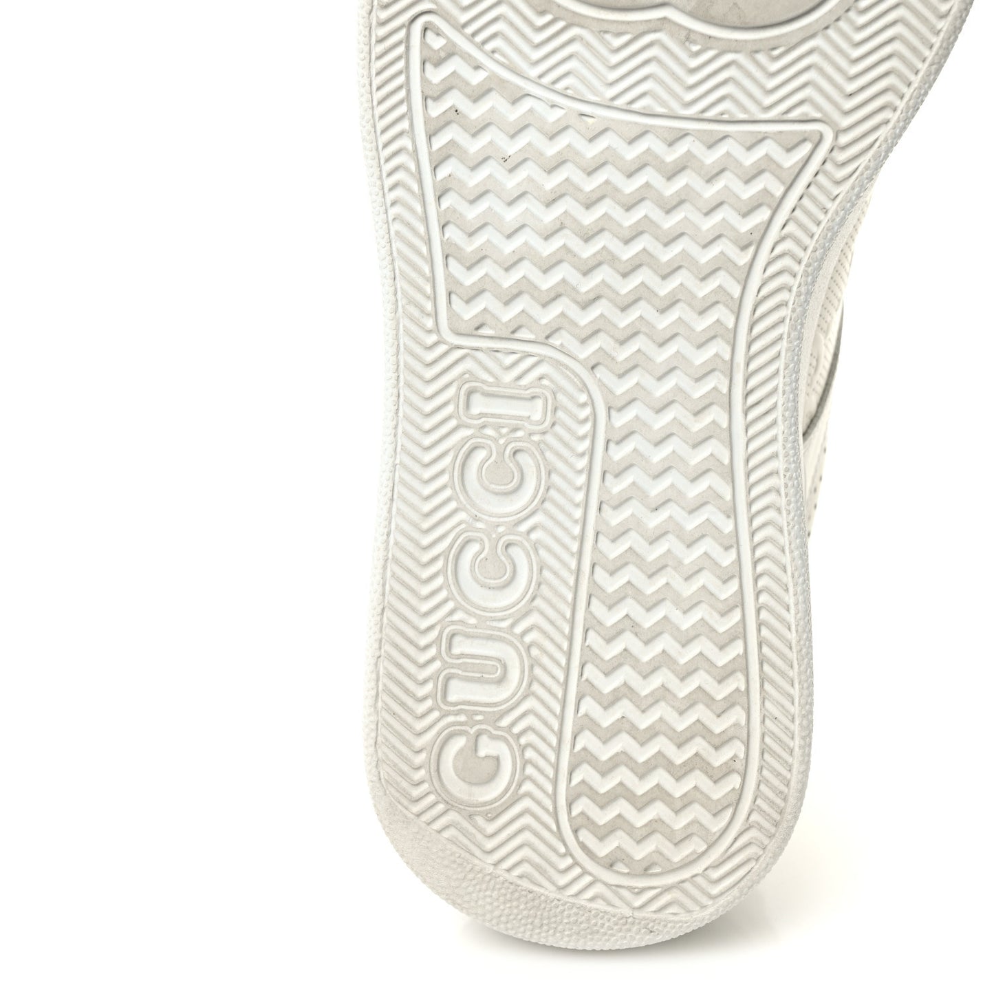 Calfskin GG Tennis Embossed Perforated Womens Platform 55mm Sneakers 39.5 Great White