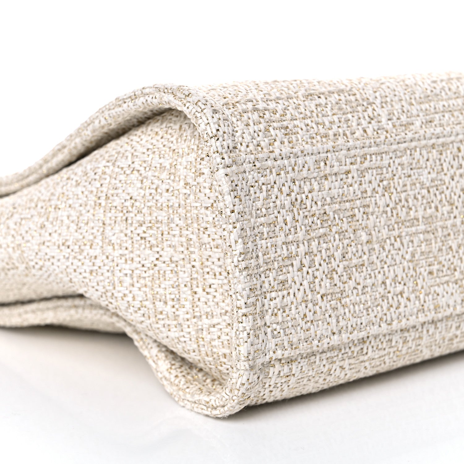 Chanel Lurex Boucle Mini Deauville Tote White 9 of 13