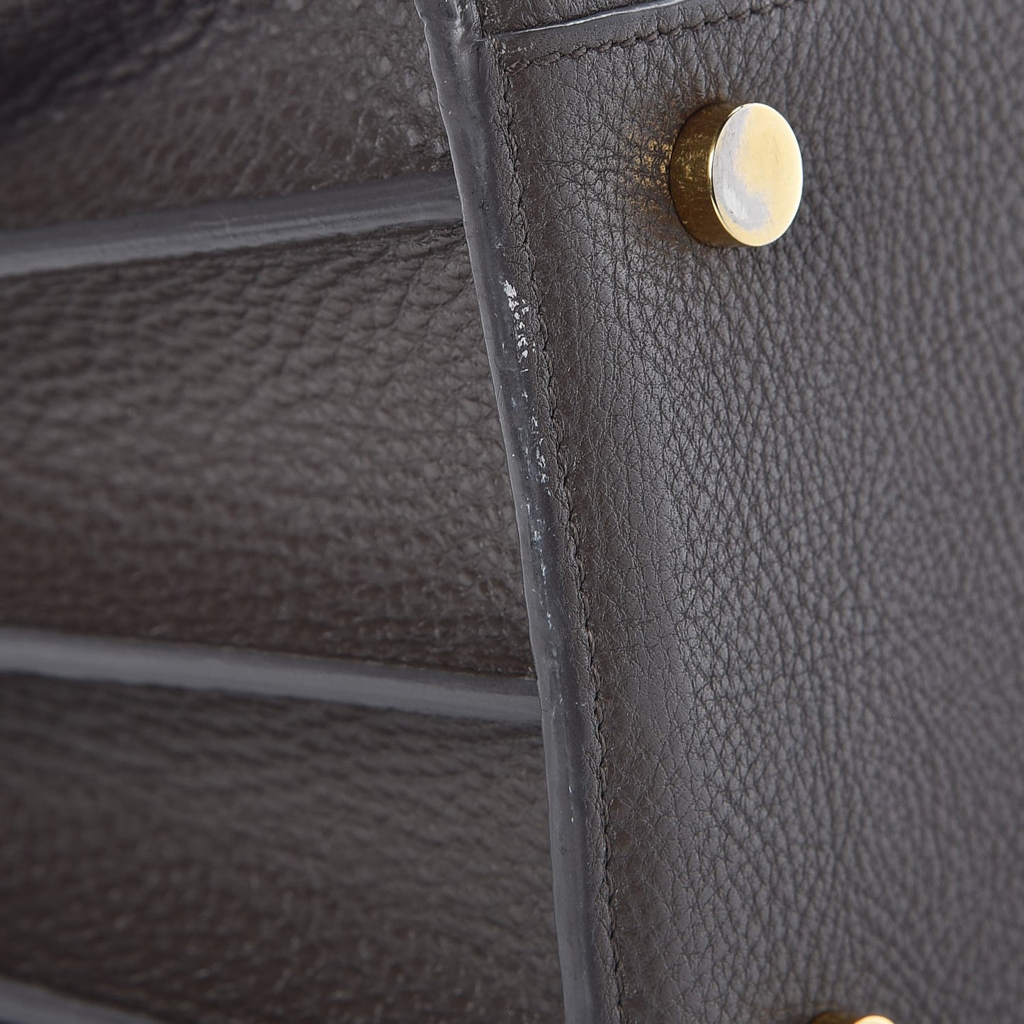 Grained Calfskin Small Sac De Jour Earth