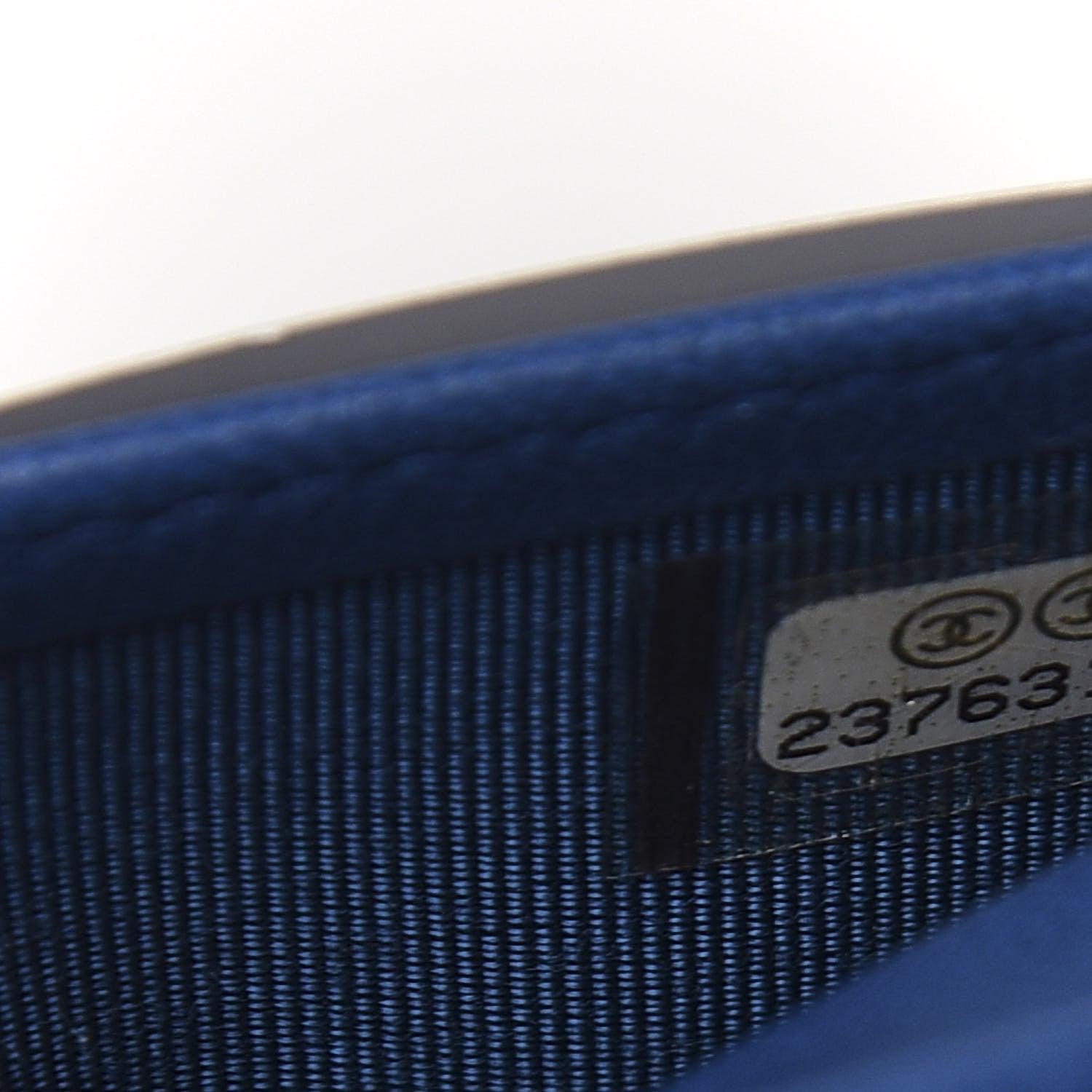 Chanel Lambskin Quilted Card Holder Wallet Blue 6 of 7